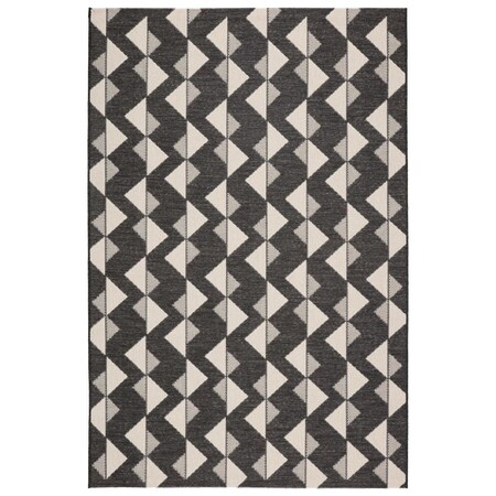 Jaipur Living 2 x 3 ft. 7 in. Zemira Indoor & Outdoor Geometric Black & Cream Area Rug RUG145513